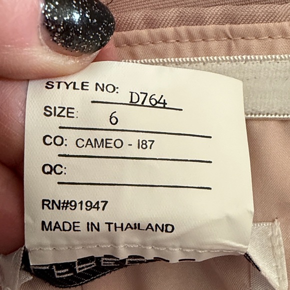 Alfred Sung Cameo Blush Strapless A-Line Gown - Picture 12 of 14